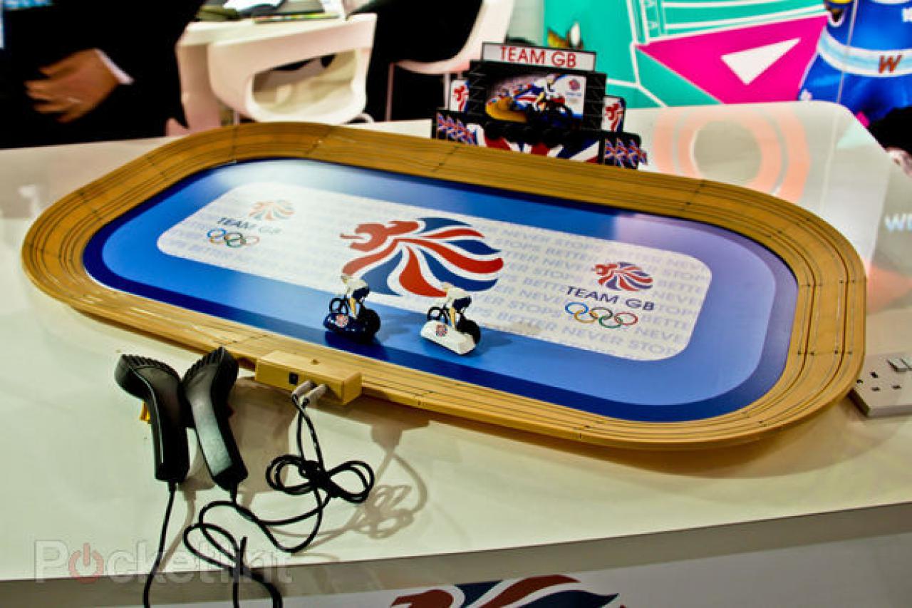 Scalextric launch London 2012 track cycling set road.cc